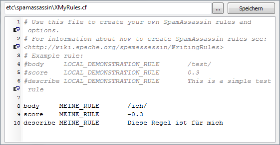 Screenshot RulesforSpamAssassin
