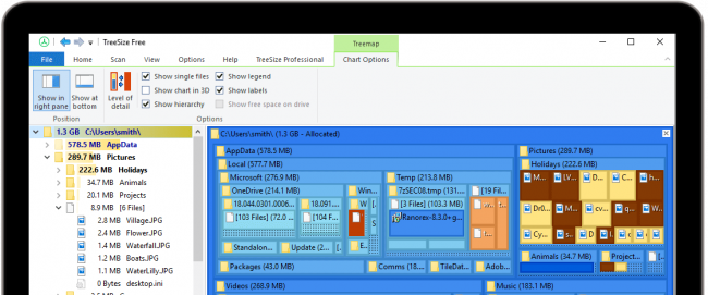 where is the add pattern button in treesize free